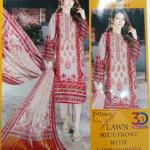 3-Piece Lawn Suit with Dupatta – Front Embroidery & Back Printed Design | Premium Fabric | 1002