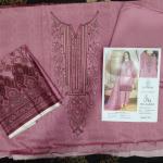 3-Piece Lawn Suit with Dupatta – Front Embroidery & Back Printed Design | Premium Fabric | 1007