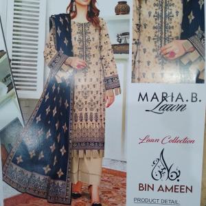 3-Piece Lawn Suit with Dupatta – Front Embroidery & Back Printed Design | Premium Fabric | 1017