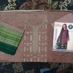 3-Piece Lawn Suit with Dupatta – Front Embroidery & Back Printed Design | Premium Fabric | 1028