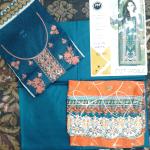 3-Piece Lawn Suit with Dupatta – Front Embroidery & Back Printed Design | Premium Fabric | 1063