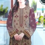 3-Piece Lawn Suit with Dupatta – Front Embroidery & Back Printed Design | Premium Fabric | 1046