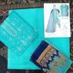 3-Piece Lawn Suit with Dupatta – Front Embroidery & Back Printed Design | Premium Fabric | 1061