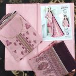 3-Piece Lawn Suit with Dupatta – Front Embroidery & Back Printed Design | Premium Fabric | 1048