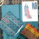 3-Piece Lawn Suit with Dupatta – Front Embroidery & Back Printed Design | Premium Fabric | 1039